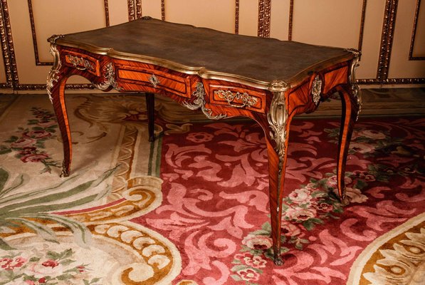 19th Century Louis XV Style Bureau Plat Writing Table-FLW-1401861