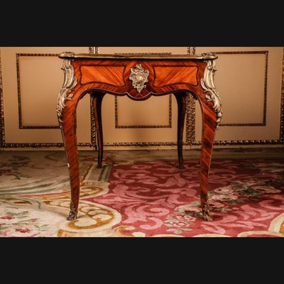 19th Century Louis XV Style Bureau Plat Writing Table-FLW-1401861