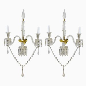 19th Century Louis XV Style French White Glass Sconces from Baccarat, Set of 2-NUC-576402