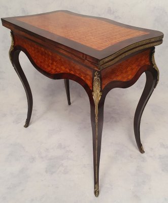 19th Century Louis XV Style Rosewood Game Table-BSB-929116