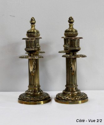 19th Century Louis XVI Bronze Candleholders, Set of 2-RVK-892540