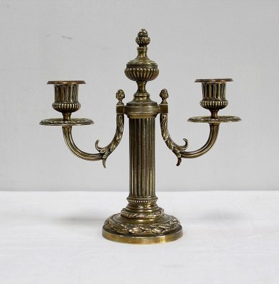 19th Century Louis XVI Bronze Candleholders, Set of 2-RVK-892540