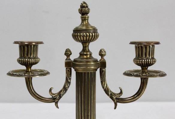 19th Century Louis XVI Bronze Candleholders, Set of 2-RVK-892540