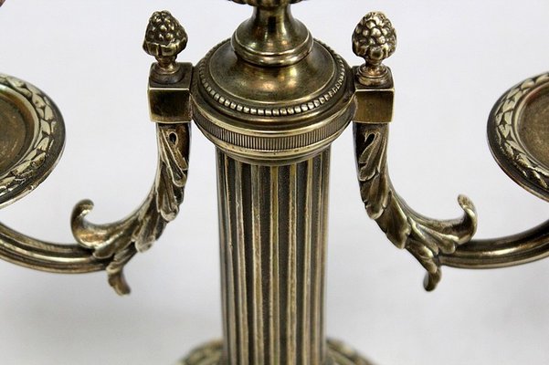 19th Century Louis XVI Bronze Candleholders, Set of 2-RVK-892540