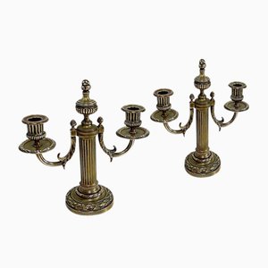 19th Century Louis XVI Bronze Candleholders, Set of 2-RVK-892540