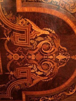 19th Century Louis XVI Marquetry & Veneer Salon Table, 1860s-FLW-1402121