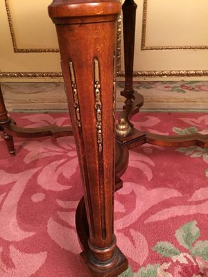 19th Century Louis XVI Marquetry & Veneer Salon Table, 1860s-FLW-1402121