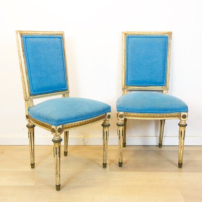 19th Century Louis XVI Style Dining Chairs, France, Set of 2-CQZ-1369381