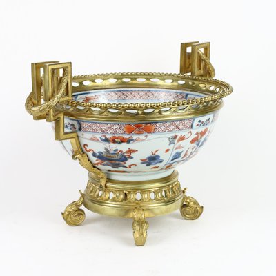 19th Century Louis XVI Style French Bronze Imari Bowl-KMT-1428014