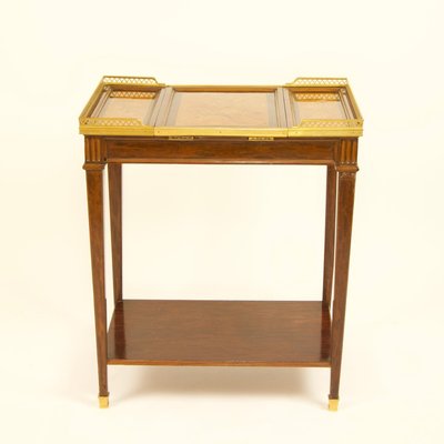 19th Century Louis XVI Style Gilt Bronze Mounted Marquetry Poudreuse or Vanity-KMT-726890