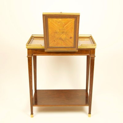 19th Century Louis XVI Style Gilt Bronze Mounted Marquetry Poudreuse or Vanity-KMT-726890