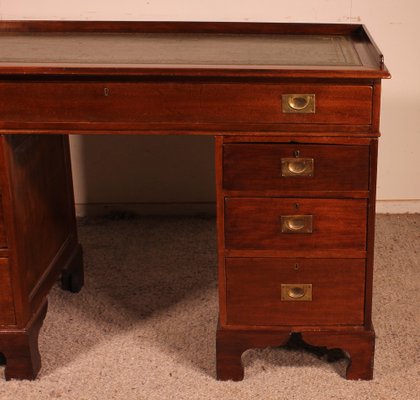 19th Century Mahogany Campaign Desk-HPU-1345156