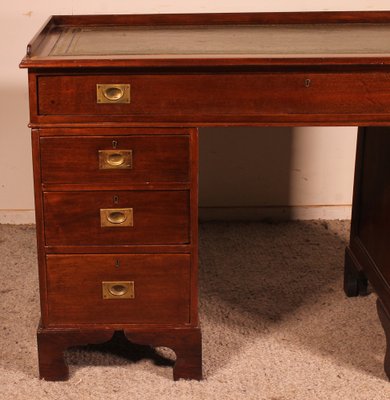 19th Century Mahogany Campaign Desk-HPU-1345156