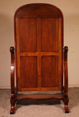 19th Century Mahogany Cheval Mirror-HPU-1223557