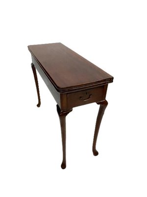 19th Century Mahogany Folding Console Table with 2 Drawers Each Side-UCH-1224338