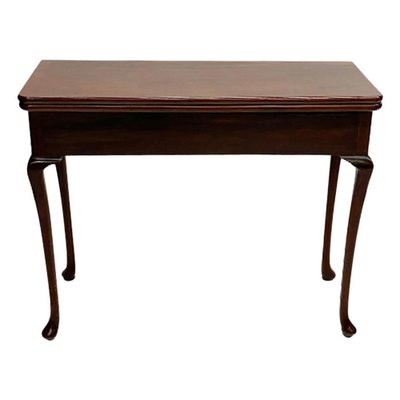 19th Century Mahogany Folding Console Table with 2 Drawers Each Side-UCH-1224338