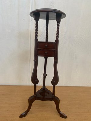 19th Century Mahogany Plant Stand with Drawers-IJR-681210