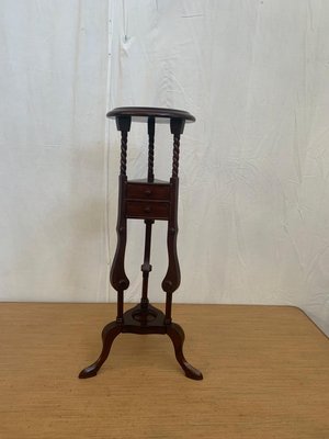 19th Century Mahogany Plant Stand with Drawers-IJR-681210