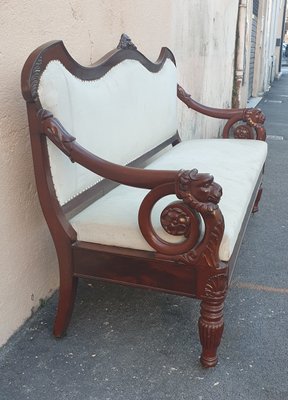 19th Century Mahogany Sofa-SYQ-880716