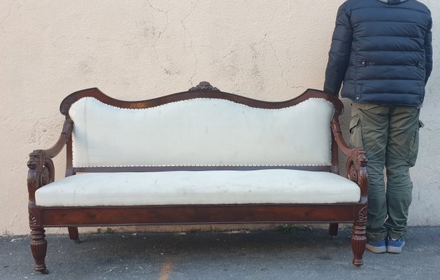 19th Century Mahogany Sofa-SYQ-880716