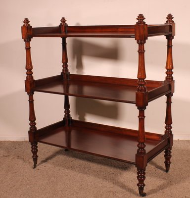 19th Century Mahogany Three Tier Buffet-HPU-1791596