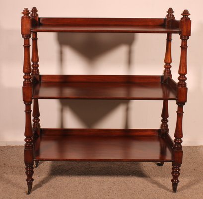 19th Century Mahogany Three Tier Buffet-HPU-1791596