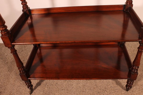 19th Century Mahogany Three Tier Buffet-HPU-1791596