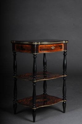 19th Century Marquetry Side Table with Jewelry Box, 1870s-FLW-1402173