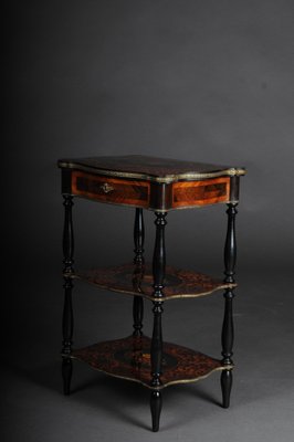 19th Century Marquetry Side Table with Jewelry Box, 1870s-FLW-1402173