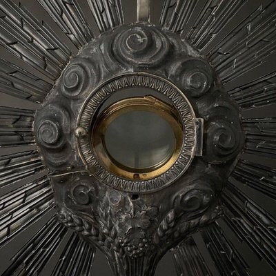 19th Century Monstrance in Silver Decorated with Palmettes and Cherubs-QKG-2019608