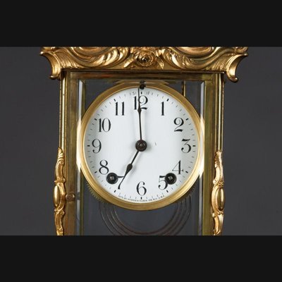 19th Century Napoleon III Fire-Gilt Fireplace Clock, 1890s-FLW-1401947