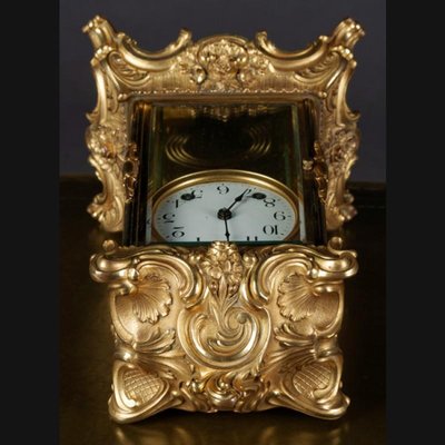 19th Century Napoleon III Fire-Gilt Fireplace Clock, 1890s-FLW-1401947