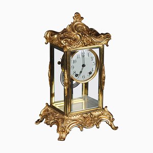 19th Century Napoleon III Fire-Gilt Fireplace Clock, 1890s-FLW-1401947