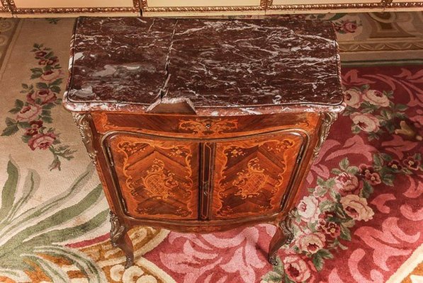 19th Century Napoleon III Inlaid Cabinet in Louis XV Style, 1890s-FLW-1401965