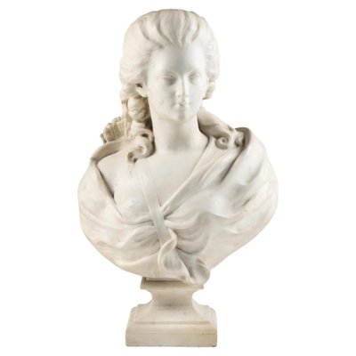 19th Century Napoleon III Marble Bust of Madame Du Barry-WFS-2041562