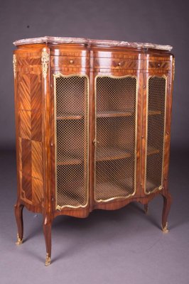 19th Century Napoleon III Rosewood Curved-Legs Side Cabinet or Commode-FLW-1401817