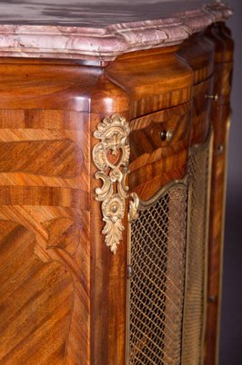 19th Century Napoleon III Rosewood Curved-Legs Side Cabinet or Commode-FLW-1401817