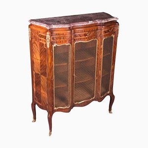 19th Century Napoleon III Rosewood Curved-Legs Side Cabinet or Commode-FLW-1401817