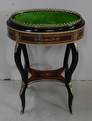 19th Century Napoleon III Rosewood, Thuja Veneer & Blackened Wood Inlaid Planter-RVK-785797