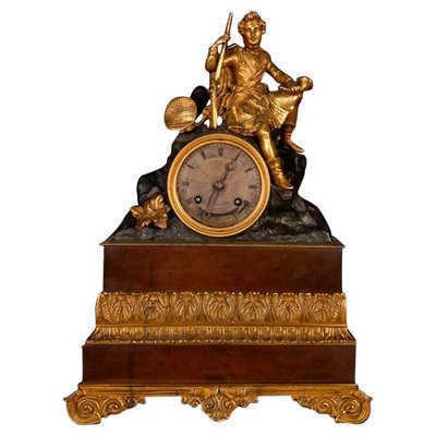 19th Century Napoleon III Style Bronze Pendulum Chimney Clock-FLW-1401848