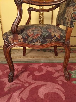 19th Century Neo Baroque Armchair in Walnut, 1850s-FLW-1401876