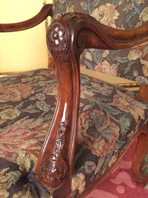 19th Century Neo Baroque Armchair in Walnut, 1850s-FLW-1401876