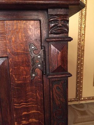 19th Century Neo Renaissance Cabinet in Oak, 1870s-FLW-1402122