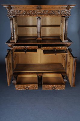 19th Century Neo Renaissance Cabinet in Oak, 1890s-FLW-1402109