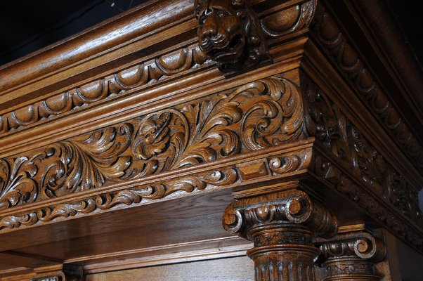 19th Century Neo Renaissance Cabinet in Oak, 1890s-FLW-1402109