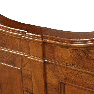 19th Century Neoclassical Solid Blond Walnut and Walnut Veneer Double Bed from Bassano Manufactures-NJV-660577