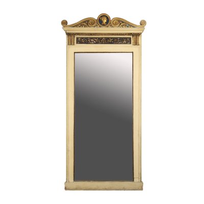 19th Century Neoclassical Wood Fireplace Mirror, Italy-VMM-1355458