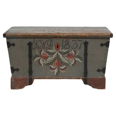 19th Century Northern Swedish Painted Chest-MJF-1343028