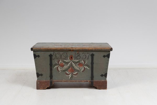 19th Century Northern Swedish Painted Chest-MJF-1343028