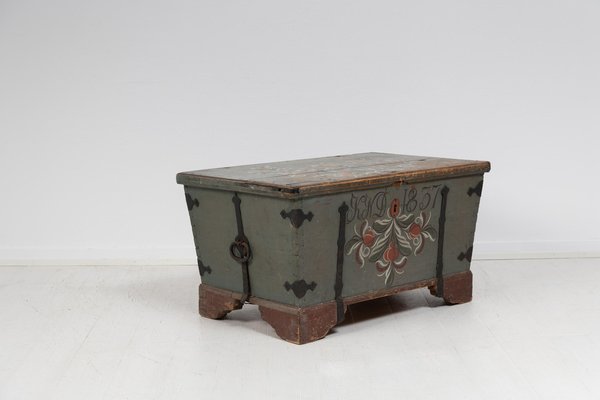 19th Century Northern Swedish Painted Chest-MJF-1343028